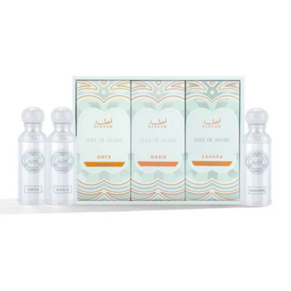 Gissah Perfume Set – Soul of Arabia Collection (Oryx, Oasis & Sahara)